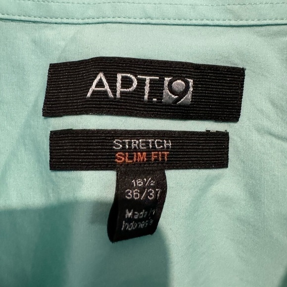 APT. 9 Teal Button Down - Picture 3 of 3